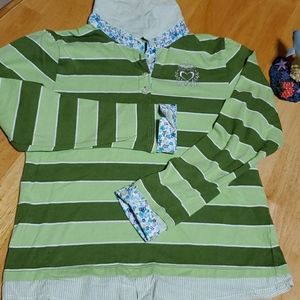 Green stripes faded glory Long sleeves